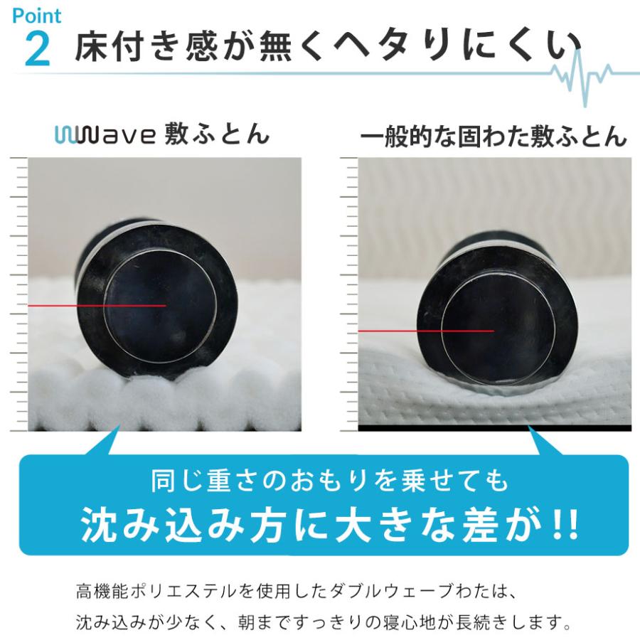 西川 マットレス シングル 体圧分散 敷布団 高反発 WWave 敷きふとん 洗える ウォッシャブル 新生活 | 西川 | 08