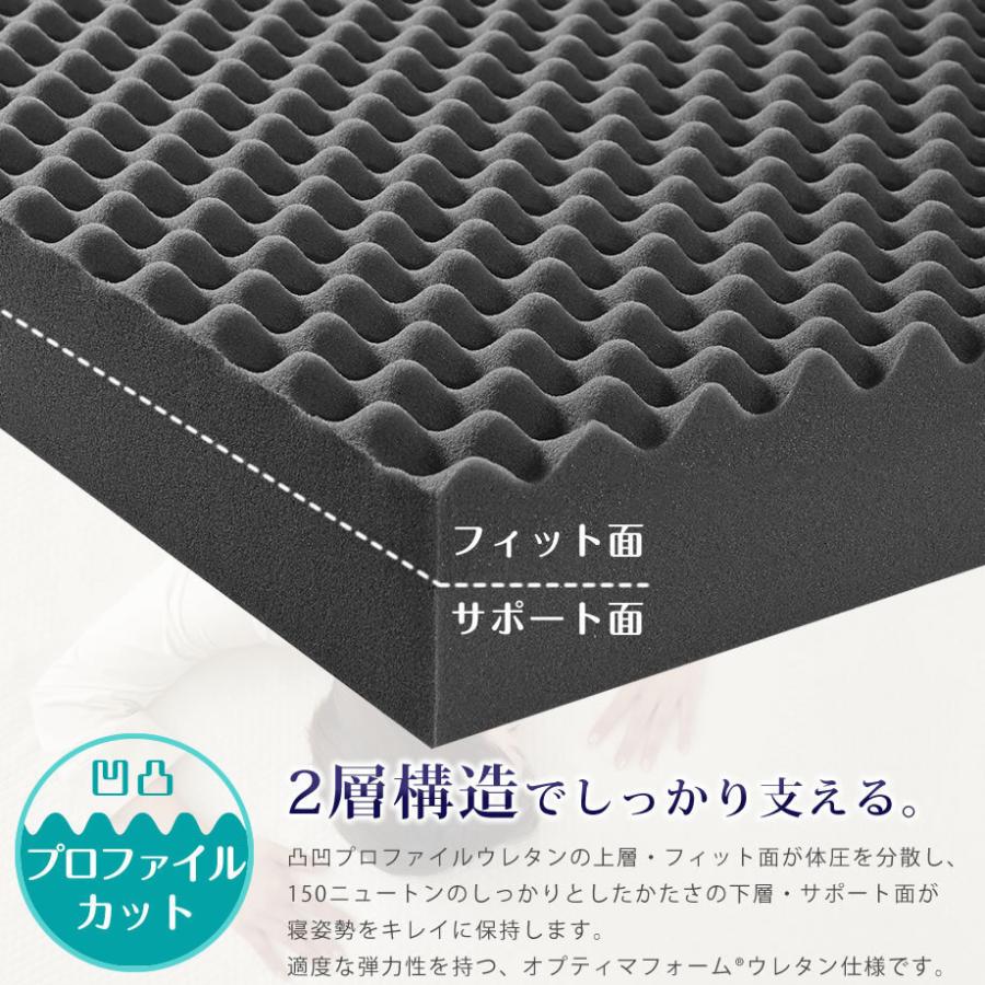 マットレス クイーン 三つ折り 高反発 折りたたみ エコラテ グラン 硬め プロファイル ウレタン 腰痛 体圧分散 敷き布団 | ecolatte | 04