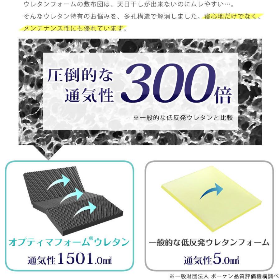 マットレス クイーン 三つ折り 高反発 折りたたみ エコラテ グラン 硬め プロファイル ウレタン 腰痛 体圧分散 敷き布団 | ecolatte | 07
