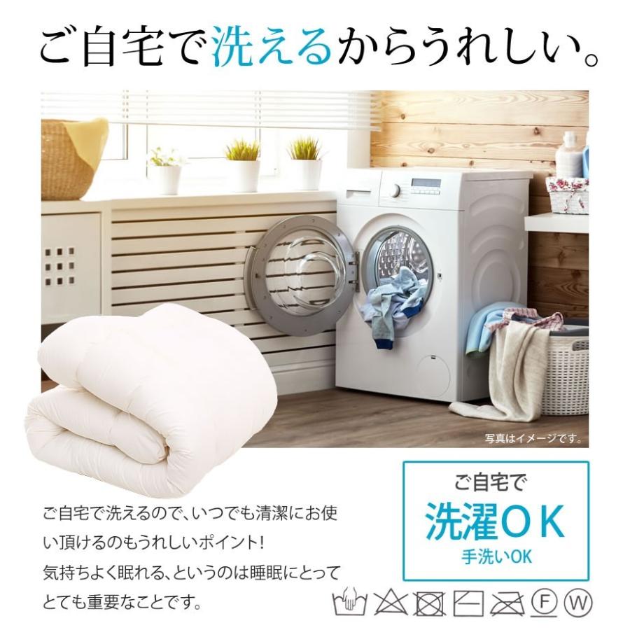 掛け布団 洗える セミダブル 2枚合せ 年中使える ほこりの出にくい掛布団 日本製 ウォシュロン 新生活応援 SDL