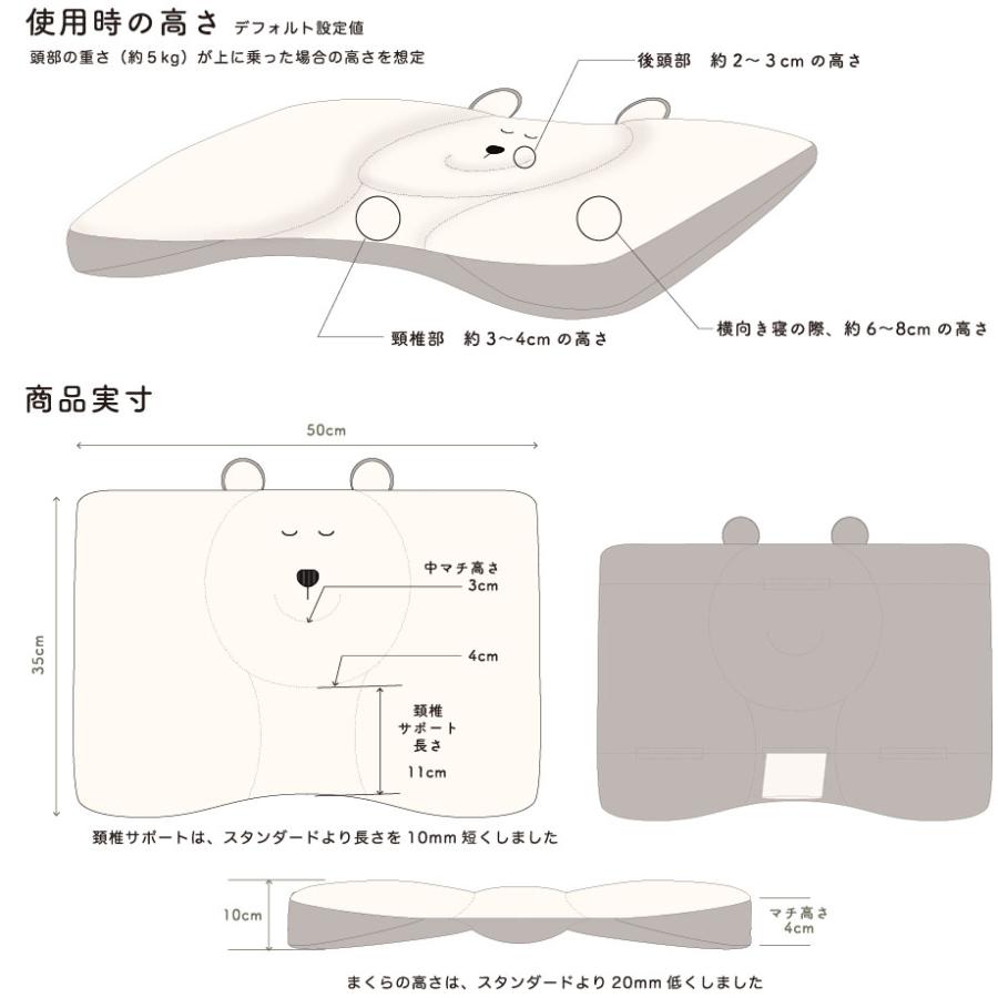 まくら 枕 おすすめ 肩こり 首コリ みんまく キッズ ジュニア 洗える 子供 子ども 小学生 幼稚園 丸洗い ウォッシャブル 高さ調整 | じぶんまくら | 15