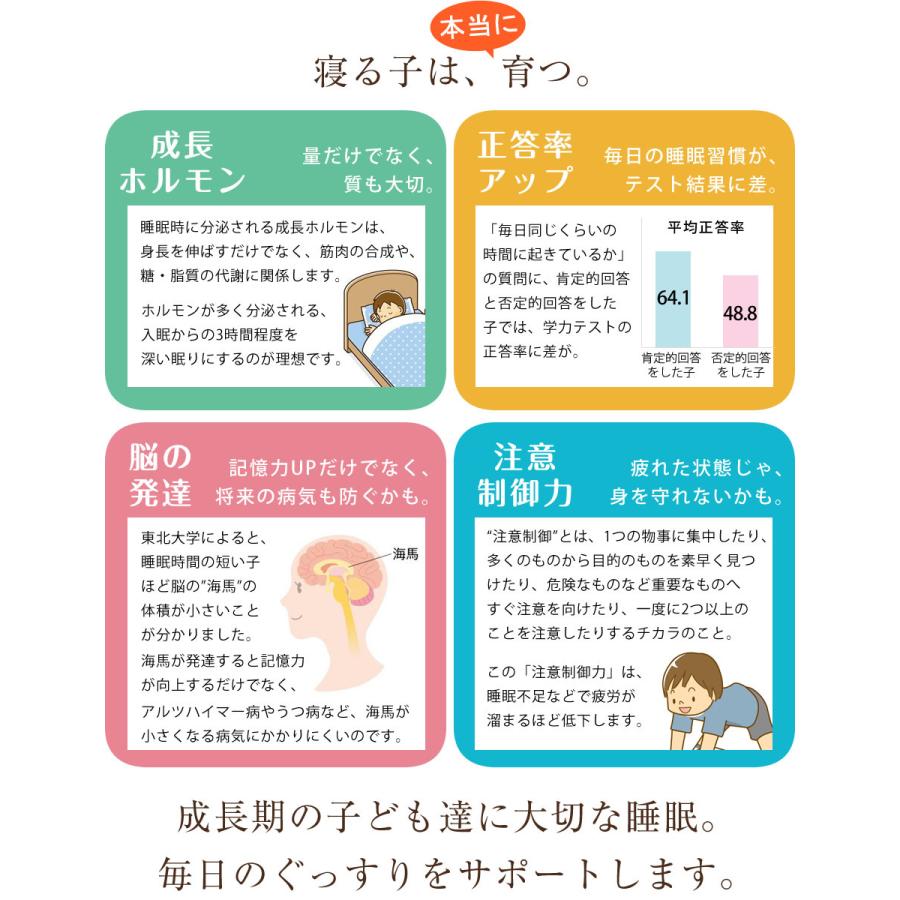 まくら 枕 おすすめ 肩こり 首コリ みんまく キッズ ジュニア 洗える 子供 子ども 小学生 幼稚園 丸洗い ウォッシャブル 高さ調整 | じぶんまくら | 06