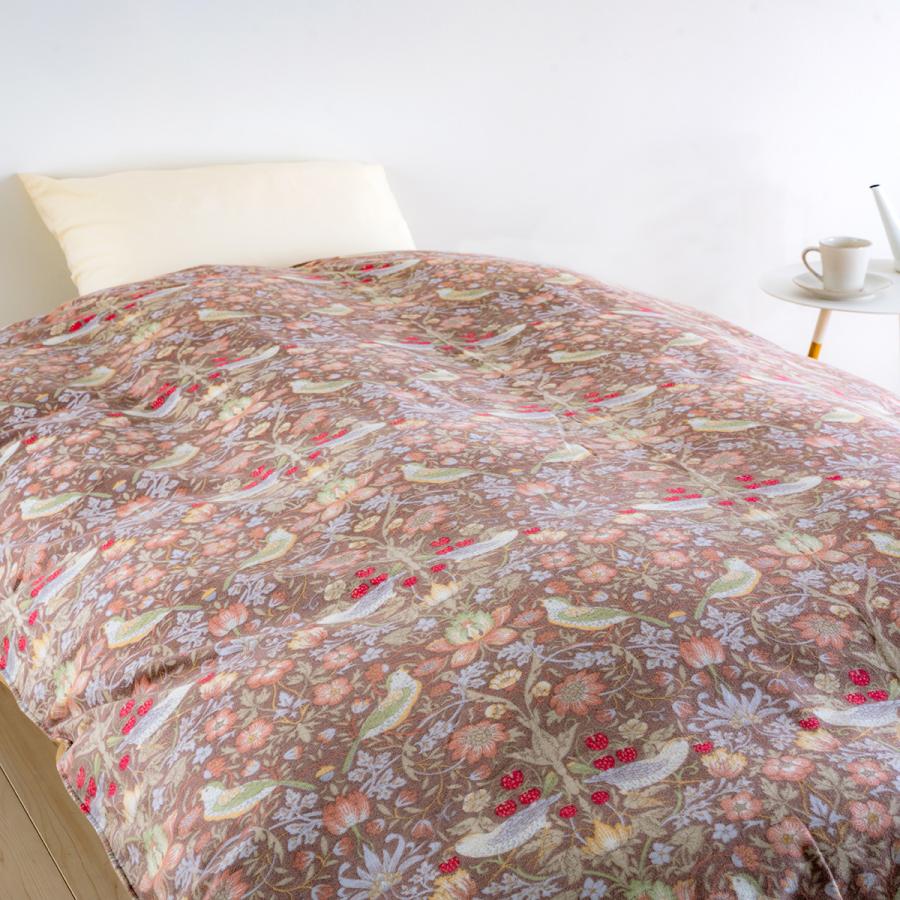 ポイント5倍 ロマンス小杉 冬用掛け布団カバー ダブル V＆A ウィリアムモリス Strawberry Thief いちご泥棒 日本製 ウォームパイル掛けけふとんカ | ロマンス小杉 | 02