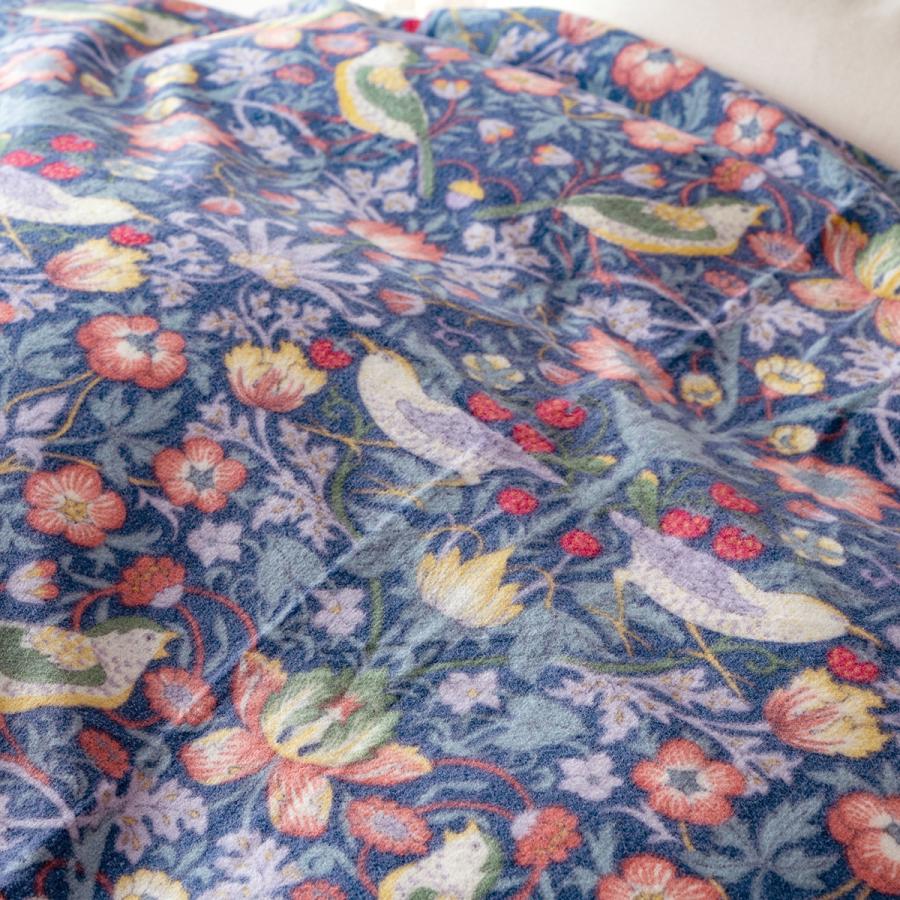 ポイント5倍 ロマンス小杉 冬用掛け布団カバー ダブル V＆A ウィリアムモリス Strawberry Thief いちご泥棒 日本製 ウォームパイル掛けけふとんカ | ロマンス小杉 | 07