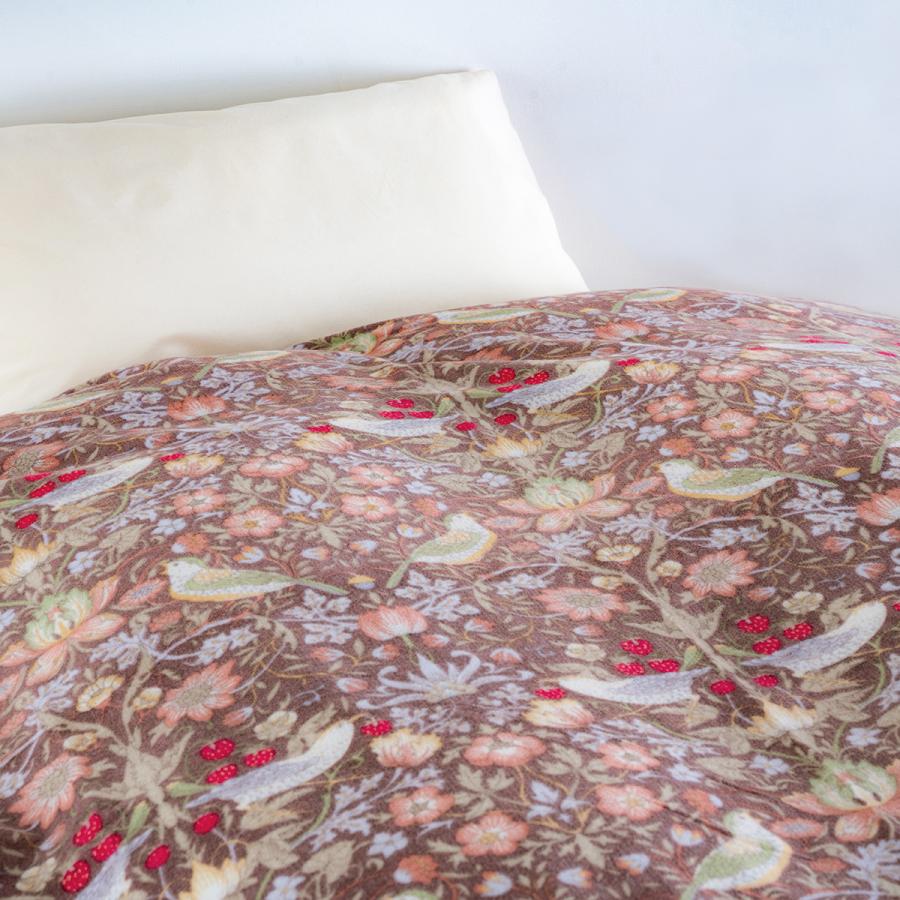 ポイント5倍 ロマンス小杉 冬用掛け布団カバー ダブル V＆A ウィリアムモリス Strawberry Thief いちご泥棒 日本製 ウォームパイル掛けけふとんカ | ロマンス小杉 | 08