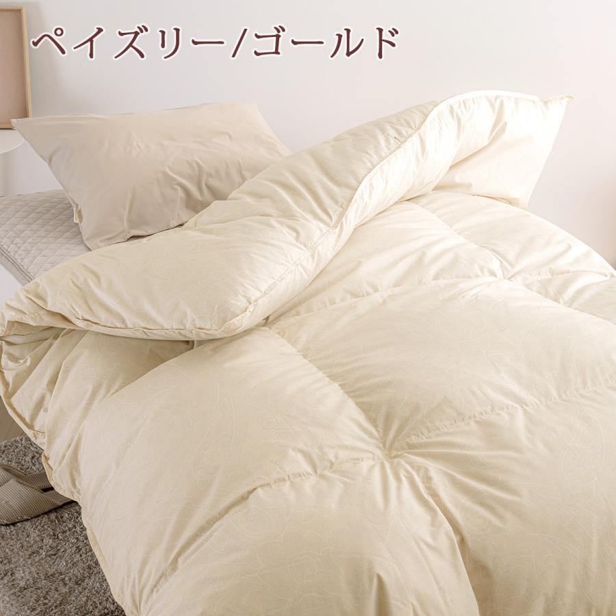 羽毛布団 ダブル 西川掛布団カバー等特典付 グース 1.7kg ハンガリー産マザーグースダウン93% DP430 2層 超長綿 綿100% 日本製 ダブルロングサイズ | 西川 | 11
