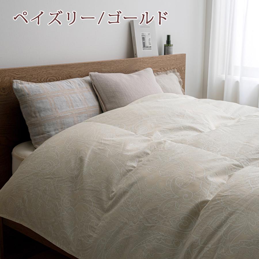 羽毛布団 ダブル 西川掛布団カバー等特典付 グース 1.7kg ハンガリー産マザーグースダウン93% DP430 2層 超長綿 綿100% 日本製 ダブルロングサイズ | 西川 | 03
