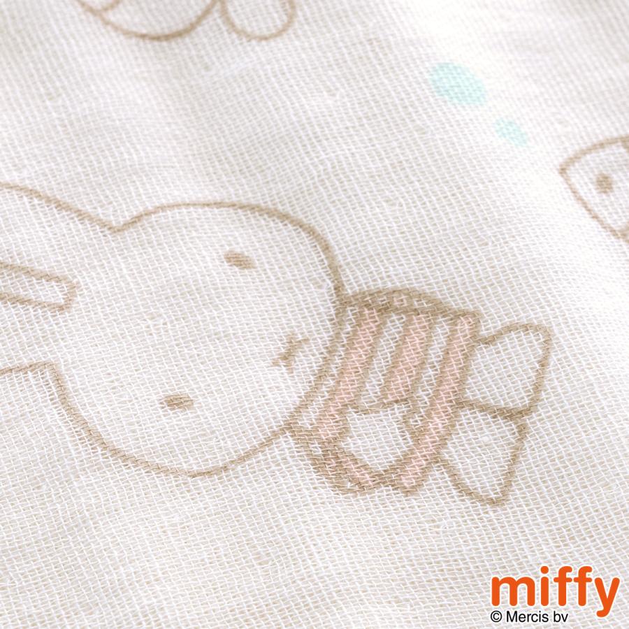 ベビー ガーゼケット 日本製 綿100％ 西川 4重 ガーゼ ミッフィー miffy 子供用 70×100cm MFおさかな キャラクター 出産祝い 女の子 | 西川 | 04