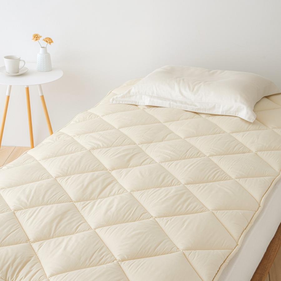 西川ベッドパッド　セミダブル中綿ウール 西川ベッドパッドセミダブル中綿ウール