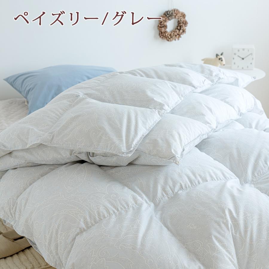 羽毛布団 セミダブル 2枚合わせ 西川 フランス産 ダウン93％ DP410 大増量 1.5kg 日本製 1年中 春夏秋冬用 オールシーズン対応 羽毛掛け布団 | 西川 | 02