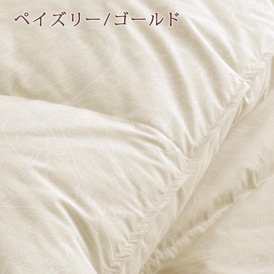 羽毛布団 シングル 西川厳選マザーグース ダウン95% DP460 増量1.2kg 二層式キルト 冬用 あったか 羽毛ふとん 超長綿 綿100%側生地の画像