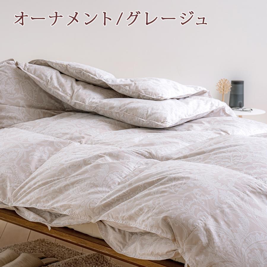 羽毛布団 2枚合わせ クィーンサイズ 東京 西川 ハンガリー産 マザーグース93% DP430 グース 増量1.9kg 超長綿 | 西川 | 05