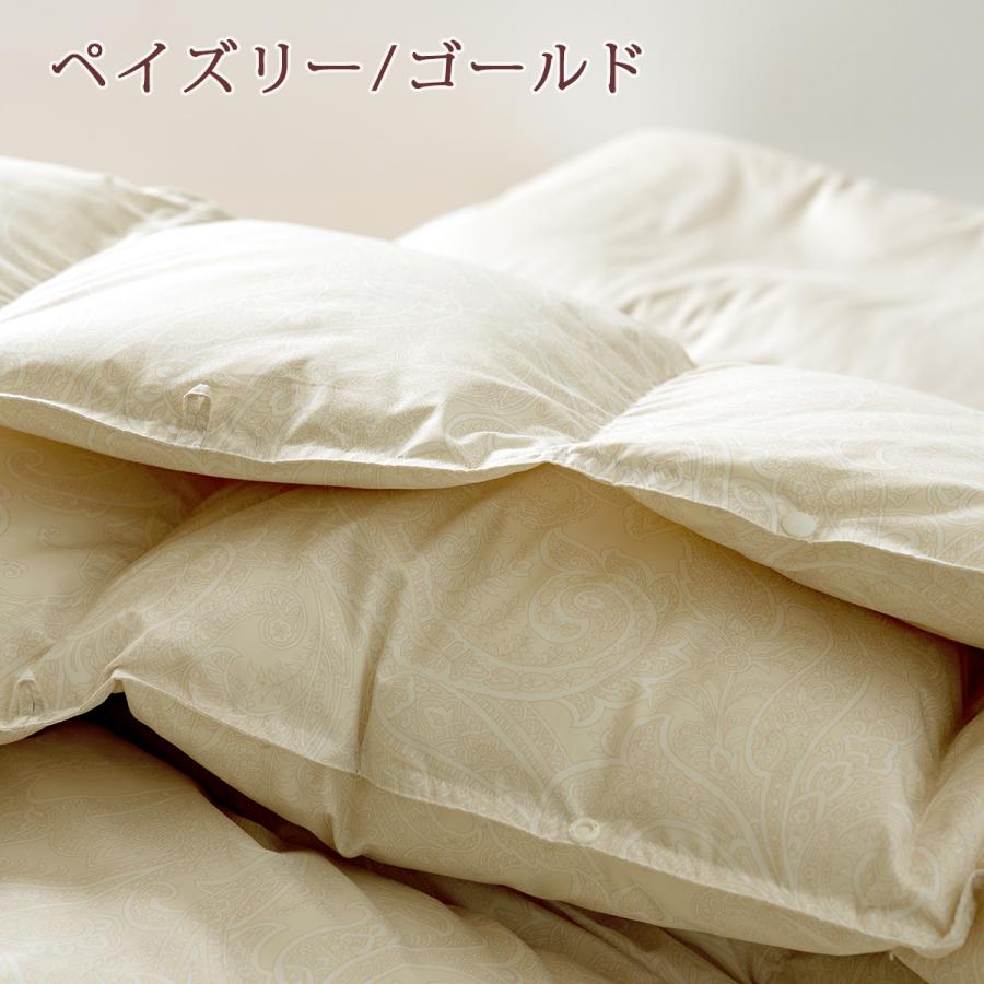 羽毛布団 セミダブル 西川 2枚合わせ 増量1.4kg ホワイトグースダウン90％ 軽量 コインランドリー 洗える 日本製 | 西川 | 06