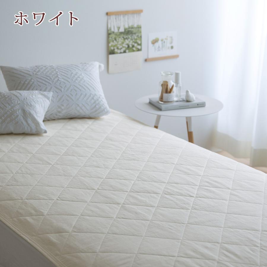 敷きパッド セミダブル 西川 麻100 麻100% 天然繊維 ひんやり 夏 涼感 冷感 リバーシブル 裏生地綿100％ 敷パッド | 西川 | 04