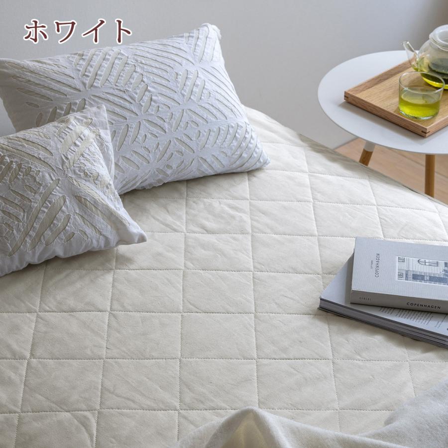 敷きパッド ダブル 麻100 麻100% 西川 天然繊維 リバーシブル ひんやり 夏 涼感 冷感 敷パッド ベッドパッド 裏面綿100 綿100％ | 西川 | 10