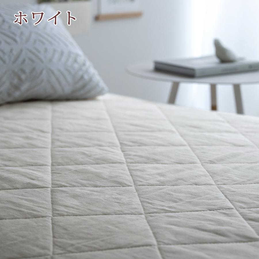 敷きパッド ダブル 麻100 麻100% 西川 天然繊維 リバーシブル ひんやり 夏 涼感 冷感 敷パッド ベッドパッド 裏面綿100 綿100％ | 西川 | 07
