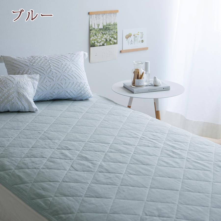 敷きパッド ダブル 麻100 麻100% 西川 天然繊維 リバーシブル ひんやり 夏 涼感 冷感 敷パッド ベッドパッド 裏面綿100 綿100％ | 西川 | 09