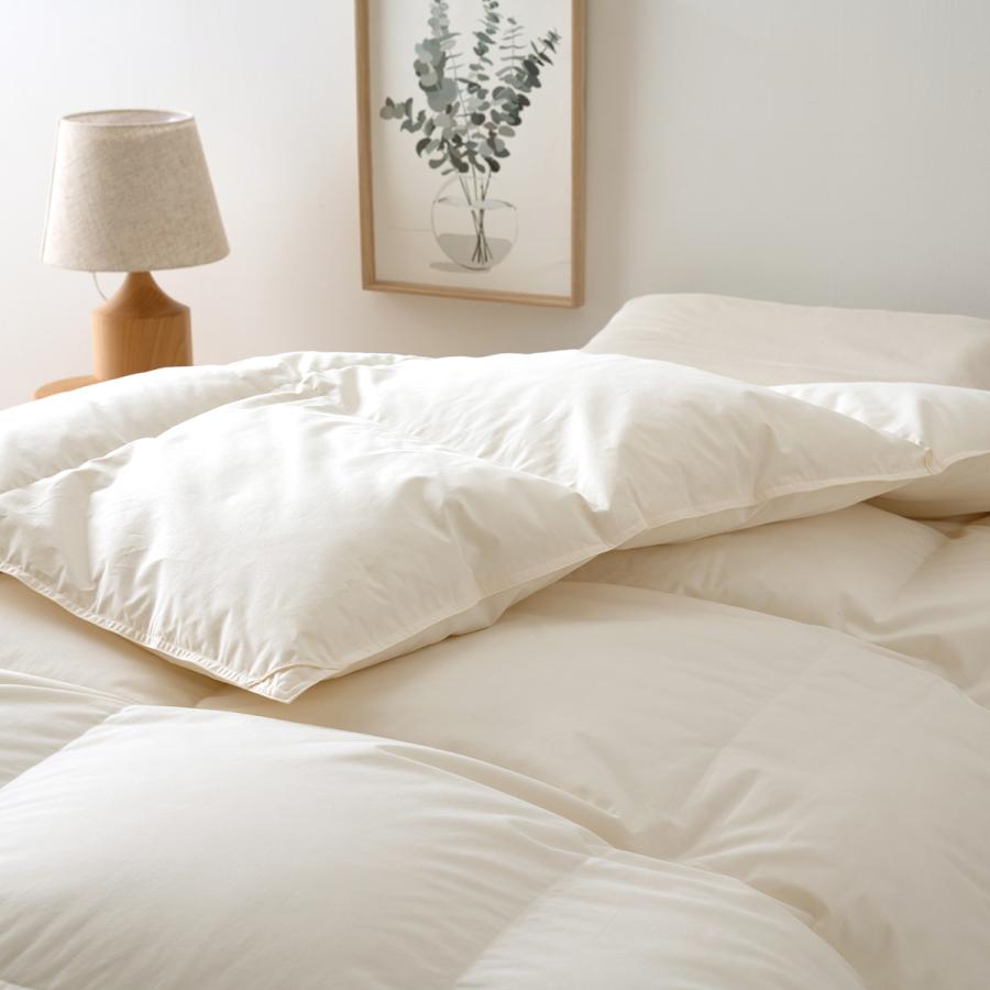 羽毛合掛ふとん ダブル 西川 ハンガリー産 マザーグースダウン93％ グース 増量1.1kg DP430 上質綿100％ 超長綿 羽毛合掛布団 春秋に丁度 | 西川 | 02