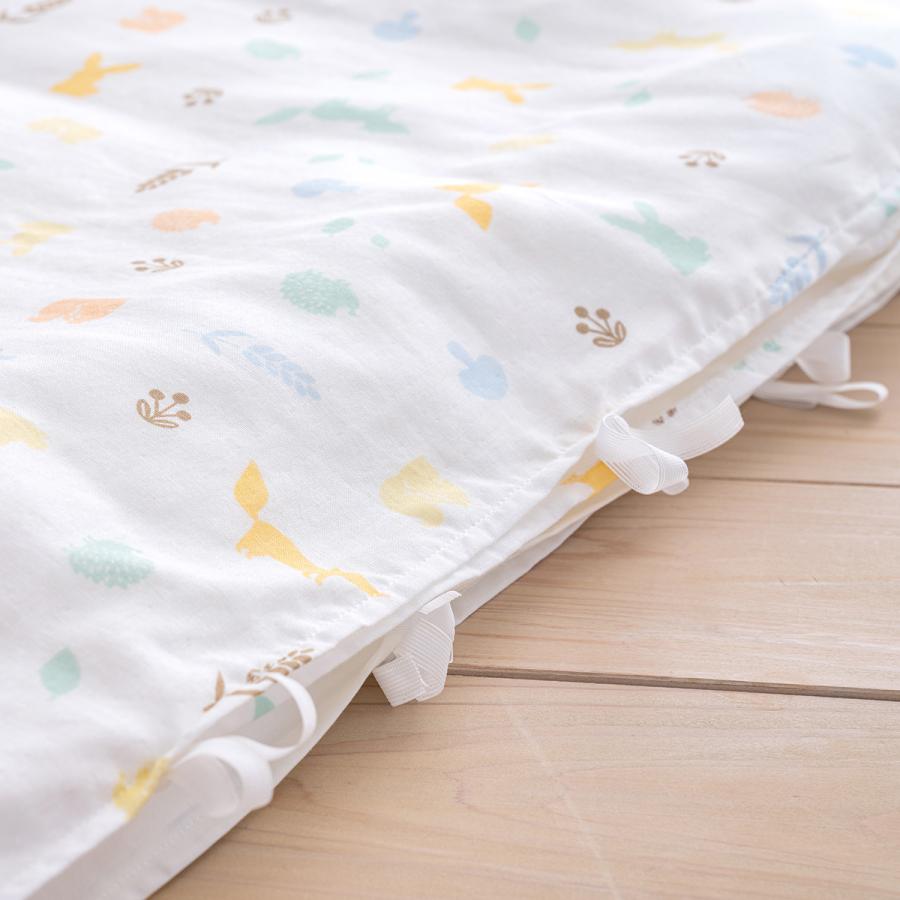 お昼寝布団セット 防ダニ 日本製 西川産業 東京西川 保育園 洗える お昼寝布団7点セット 綿100%カバー付 バッグ付 | 西川 | 04