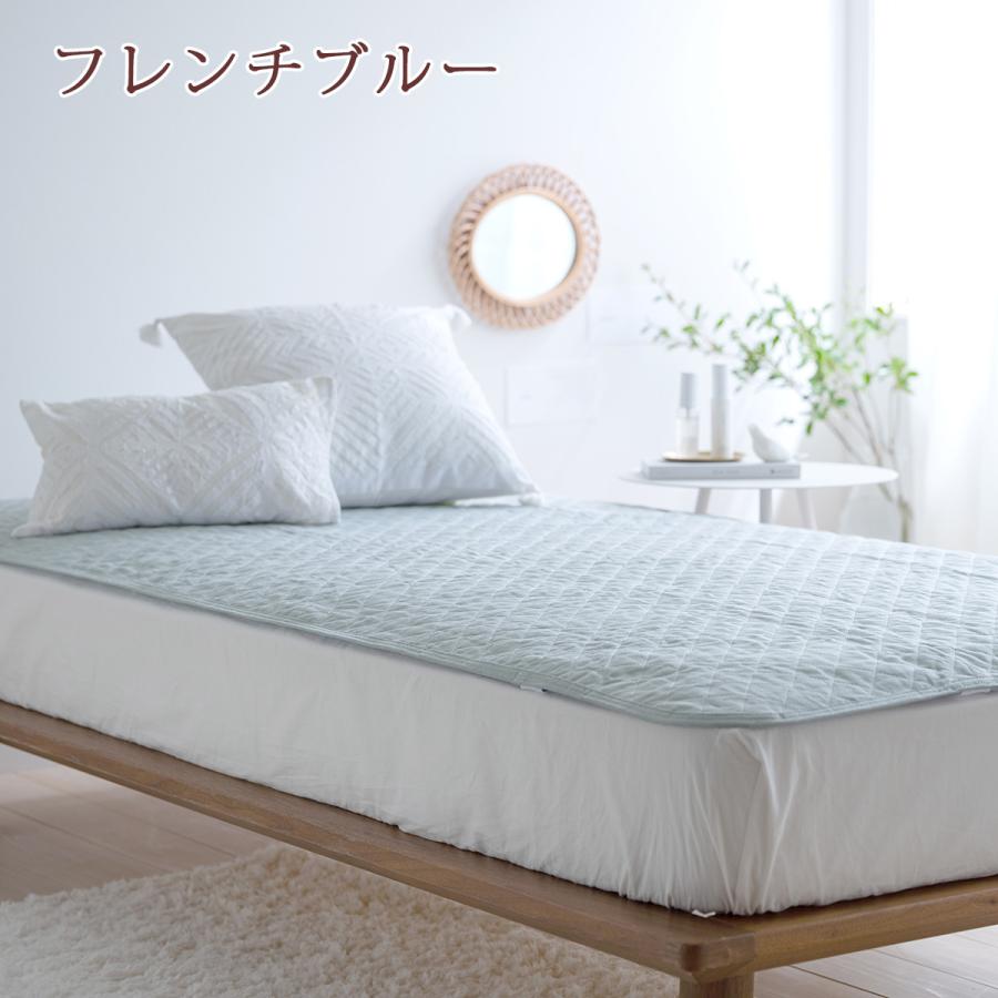 敷きパッド  ワイドダブル 麻100 冷感 オール麻 フランスリネン 春 秋 夏用 涼感 麻100% 両面 リバーシブル 詰め物 ひんやり 天然素材 リバーシブル | ロマンス小杉 | 13
