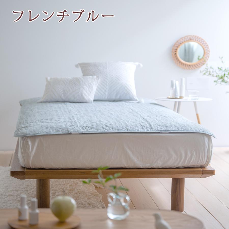 敷きパッド  ワイドダブル 麻100 冷感 オール麻 フランスリネン 春 秋 夏用 涼感 麻100% 両面 リバーシブル 詰め物 ひんやり 天然素材 リバーシブル | ロマンス小杉 | 19