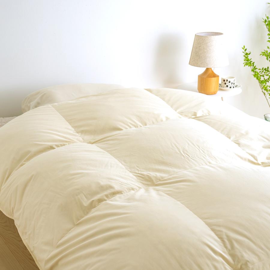 羽毛布団 クィーン ロマンス小杉 西川掛布団カバー付 増量2.0kg ヨーロッパ産 グース ダウン95％ 二層式キルト DP440 日本製 抗菌 花粉ダニ対策 | ロマンス小杉 | 01