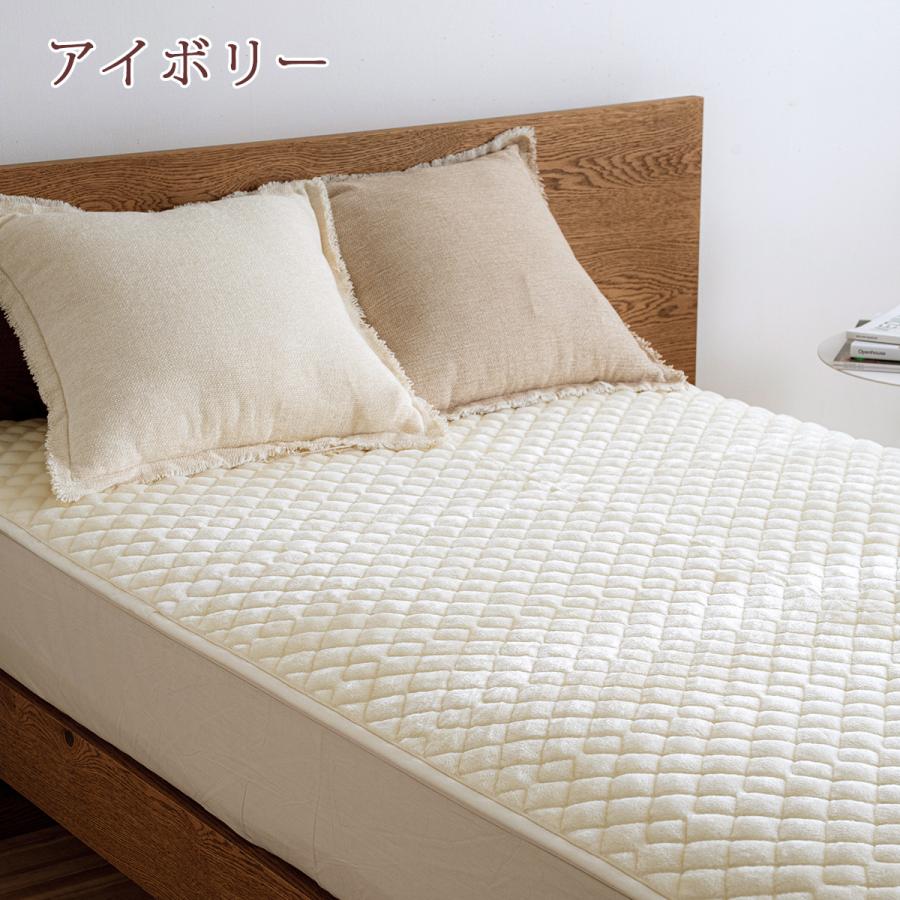 敷きパッド ダブルあったか 暖かい 秋 冬 冬用 吸湿発熱 日本製 アクリル レーヨン 敷パッド 敷きパット 洗える 静電気防止 あたたか | ブランド登録なし | 03
