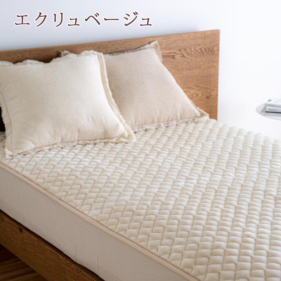 敷きパッド ダブルあったか 暖かい 秋 冬 冬用 吸湿発熱 日本製 アクリル レーヨン 敷パッド 敷きパット 洗える 静電気防止 あたたか | ブランド登録なし | 06
