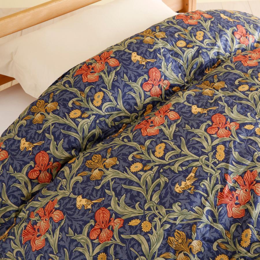 ポイント5倍 羽毛布団 ダブル 西川掛カバー等特典付 V＆A ウィリアムモリス Iris アイリス 日本製 ロマンス小杉 掛け布団 ダウン9の画像