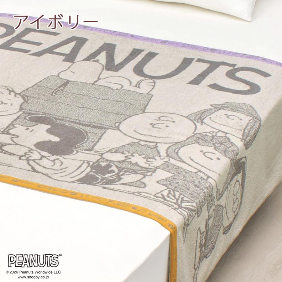 タオルケット ハーフサイズ スヌーピー 西川 綿100％ キャラクター 140×100cm ジュニア お昼寝 ブランケット snoopy | 西川 | 06