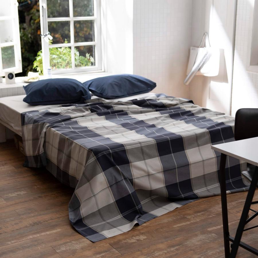 マルチカバー フリークロス Fab the Home アクロス 210×270cm 綿100％ ソファカバー ベッドカバー ベッドスプレッド チェック モダン ファブザホーム | ブランド登録なし | 03