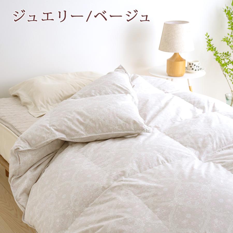 羽毛布団 シングル 西川掛布団カバー特典付 厳選ダウン85% 1.2kg DP350 日本製 ロマンス小杉 掛け布団 冬用 羽毛掛布団 シングルロング | ロマンス小杉 | 08