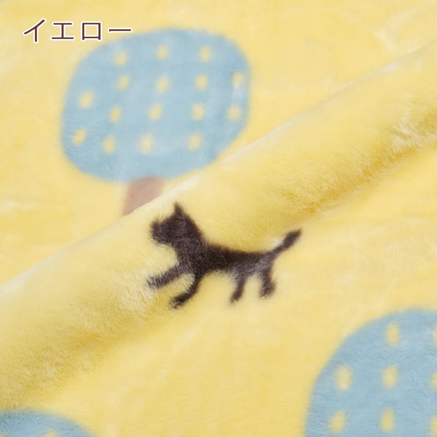 毛布 シングル マタノアツコ 日本製 西川 WARMα ブランケット またのあつこ 猫と木 あったか 暖か 秋冬用 洗える ニューマイヤー毛布 泉大津 | 西川 | 07
