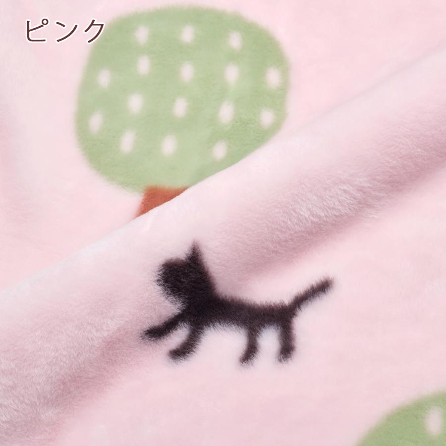 毛布 シングル マタノアツコ 日本製 西川 WARMα ブランケット またのあつこ 猫と木 あったか 暖か 秋冬用 洗える ニューマイヤー毛布 泉大津_8