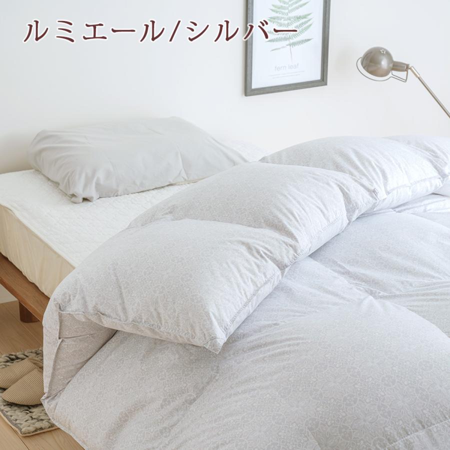 羽毛布団 セミダブル 昭和西川 ホワイトマザーグースダウン93% グース 1.5kg DP420 西川掛布団カバー等特典付 綿100％生地 超長綿 羽毛掛け布団 | 昭和西川 | 02