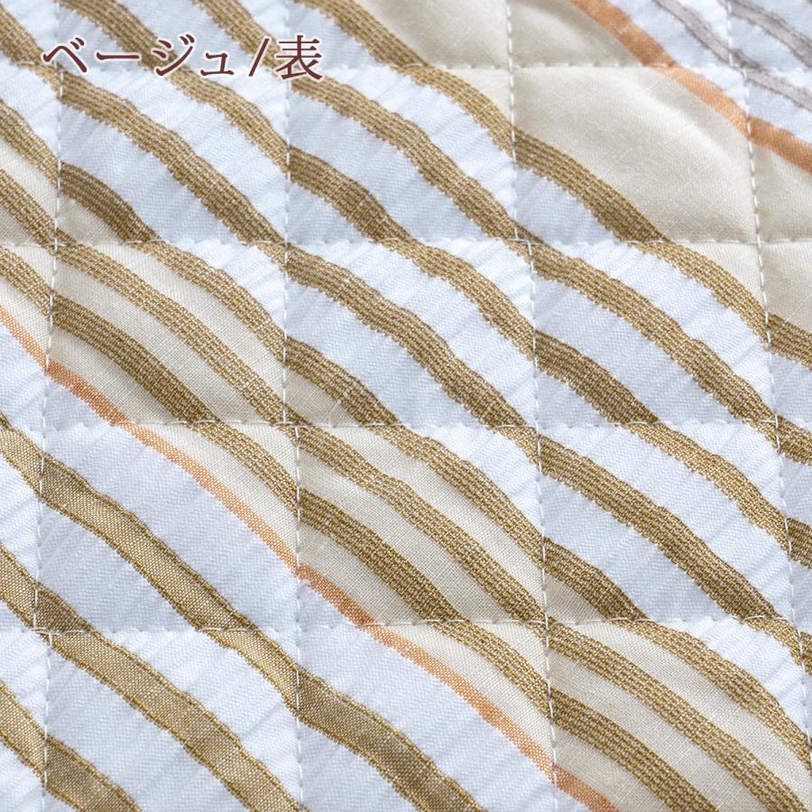 敷きパッド ダブル 麻混 西川 春 夏 秋 冬 オールシーズン 両面使える リバーシブル 西川リビング パイル サッカー生地 敷きパット | 西川 | 03