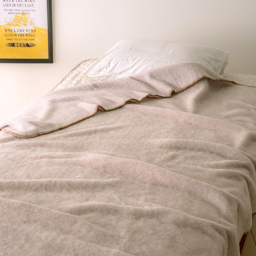 西川 ウールインナーブランケット ベージュ シングル 西川（nishikawa） ウール毛布 シングル 日本製 インナーブランケット