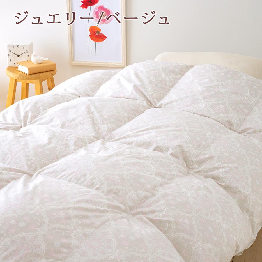 羽毛布団 シングル グース 西川掛布団カバー付 ポーランド産グースダウン90％ DP370 1.2kg 綿100％ 日本製 | ロマンス小杉 | 04