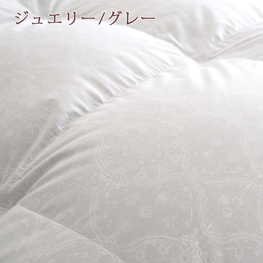 羽毛布団 シングル グース DP440 ヨーロッパ産グースダウン95% 中央肩口増量 軽量1.1kg 綿100% 生地 日本製 ロマンス小杉の画像