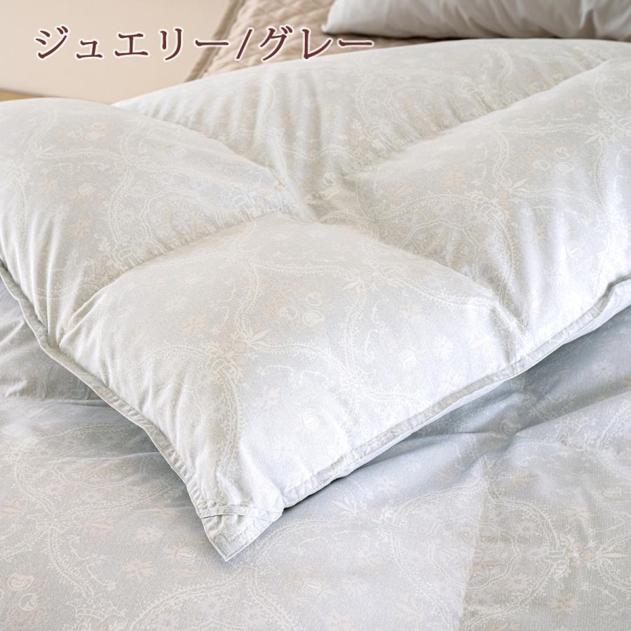 羽毛布団 シングル グース DP440 ヨーロッパ産グースダウン95% 中央肩口増量 軽量1.1kg 綿100% 生地 日本製 ロマンス小杉の画像