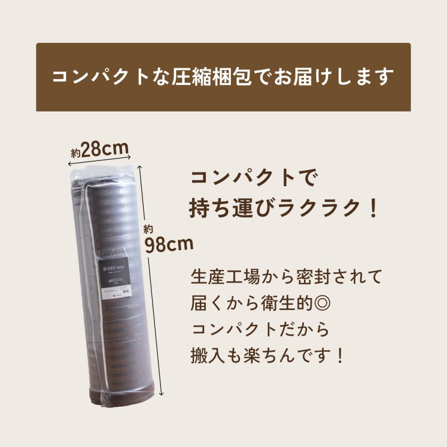 敷布団 マットレス シングル 三つ折り 高反発 西川 シーツ等特典付 体圧分散 BISEI TECH 敷き 9×97×195cm 硬め | 西川 | 18