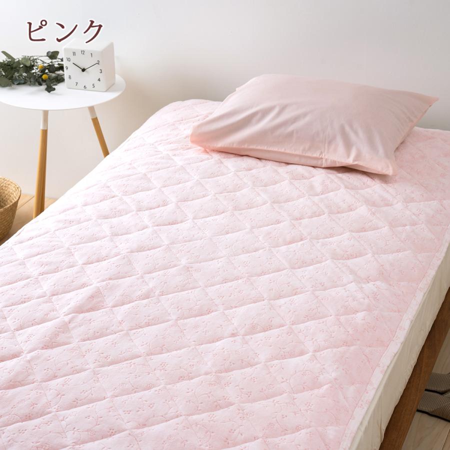 ダブルサイズ・ロマンス　綿１００%敷きパッド・吸湿発熱素材使用・洗濯OK ロマンス小杉 敷きパッド ダブル 吸湿発熱素材使用 表生地 綿100