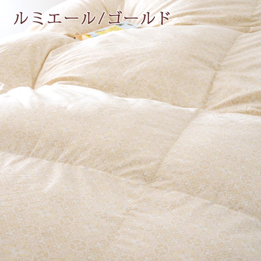 特別プレゼント 羽毛布団 シングル 昭和西川 ハンガリー産ホワイトマザーグースダウン93% 西川掛け布団カバー特典 グース 増量1.3kg DP430 綿100％ 二層式キルト | 昭和西川 | 06