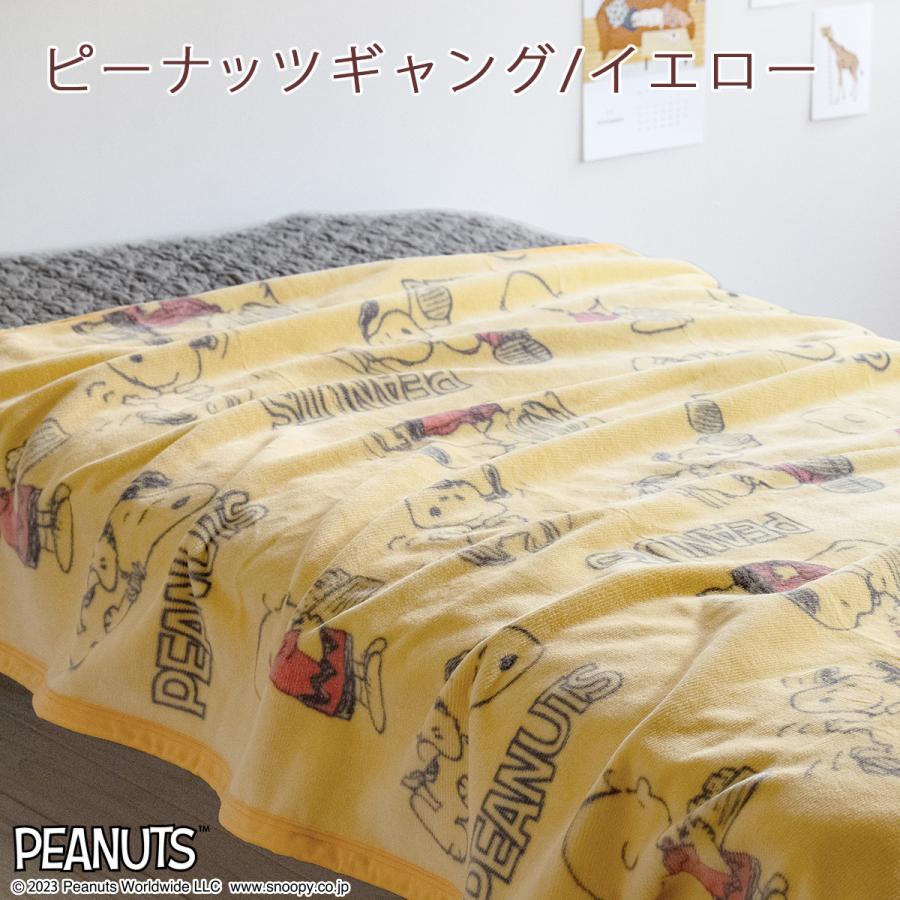 西川（nishikawa） スヌーピー 綿毛布 シングル 日本製 毛羽部分 綿100