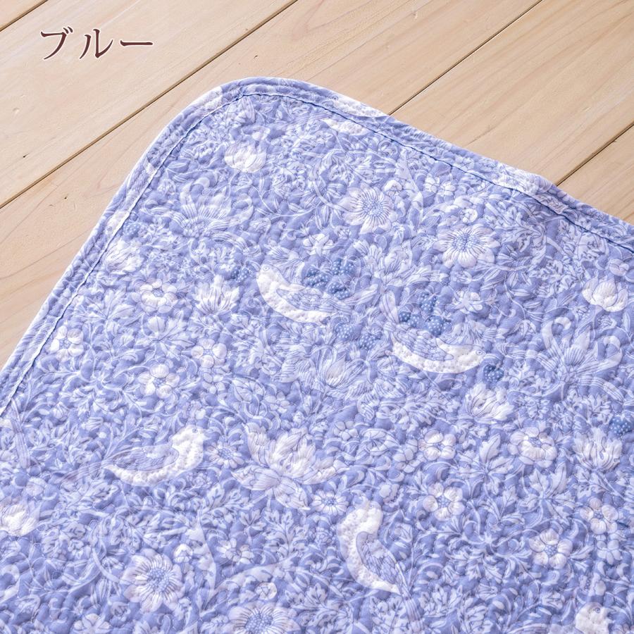 マルチカバー 正方形 200×200 ロマンス小杉 V\u0026A ウィリアムモリス 綿100％ 洗える 丸洗いOK ウイリアムモリスの画像