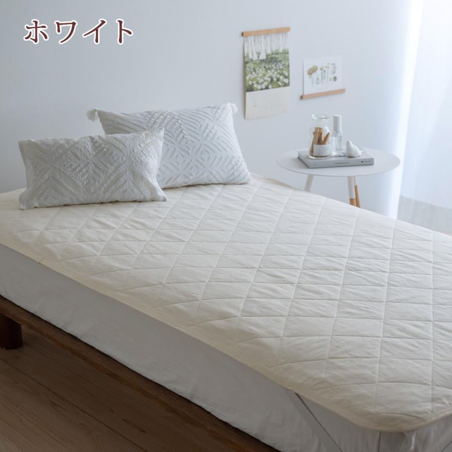 敷きパッド クイーン 麻100 クィーン 西川 麻100％ 天然繊維 ひんやり 涼しい 夏 洗える 本麻敷パッド 詰め物 麻100% リバーシブル敷パッド | 西川 | 07