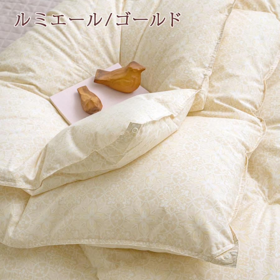 羽毛布団 セミダブル 2枚合わせ 昭和 西川 シングル 増量1.5kg ホワイトダウン93% DP400 洗える 抗菌 日本製 | 昭和西川 | 06
