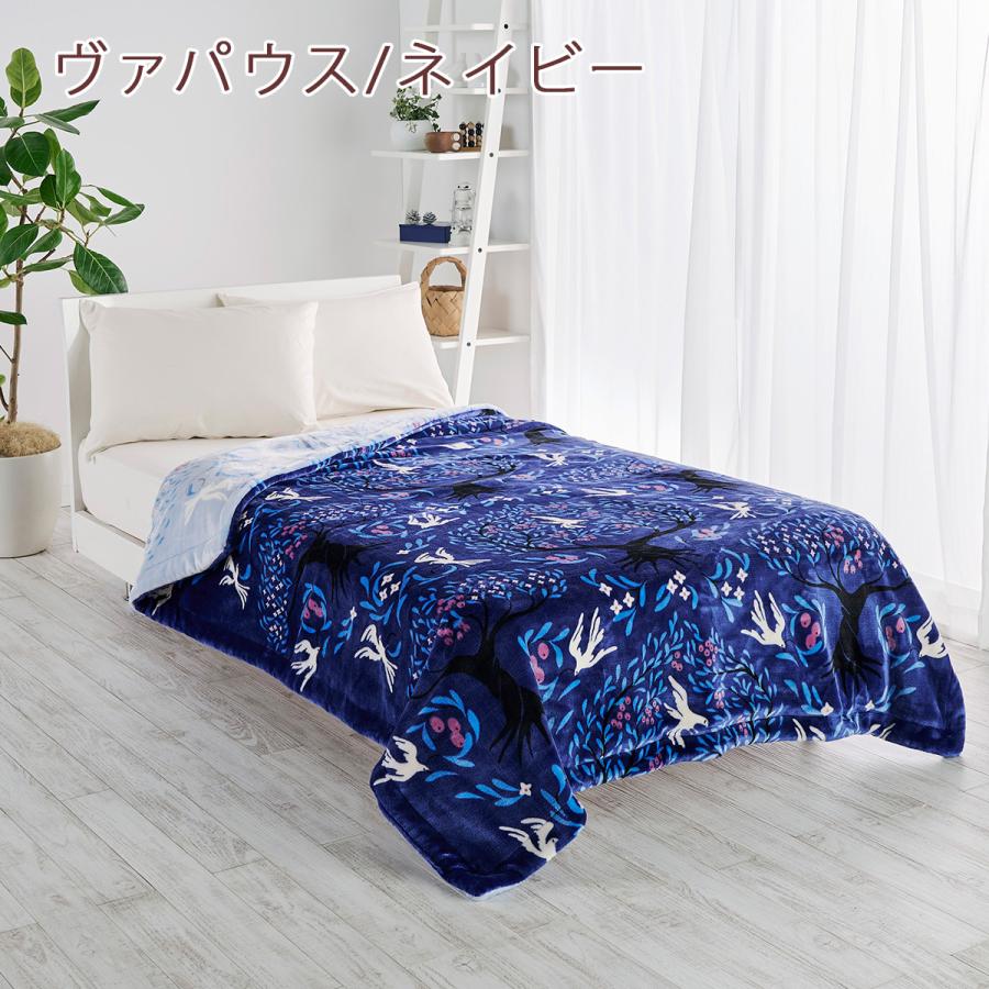 フィンレイソン 毛布 シングル 西川 綿入り リバーシブル毛布 あったか 春秋冬用 洗える ヴァパウス いぬ 犬 北欧_4