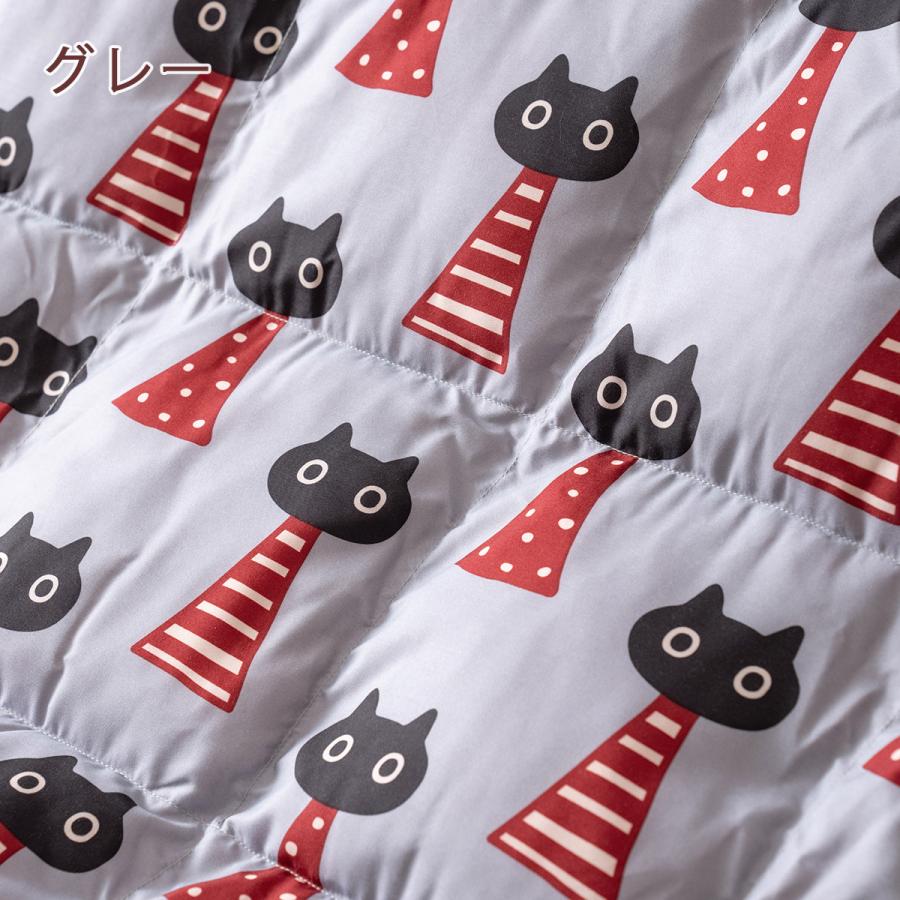 西川 こたつ掛け布団 正方形 薄型 リビングケット マタノアツコ MEME 黒猫 西川産業 東京西川 ねこ ネコ またのあつこ コタツ布団 200×200cm 大判 | 西川 | 08