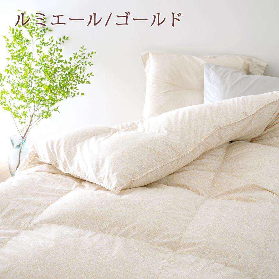 羽毛布団 セミダブル 昭和西川 ホワイトマザーグースダウン93% グース 1.5kg DP420 綿100％生地 超長綿 羽毛布団 | 昭和西川 | 07